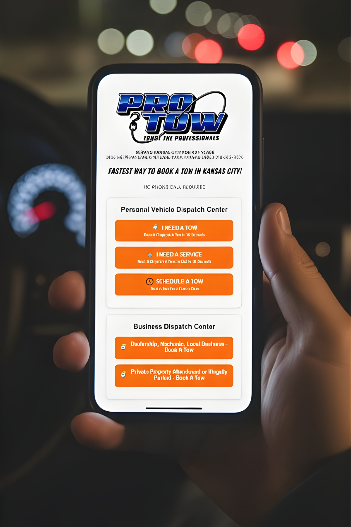 Mobile dispatch center with all tow forms